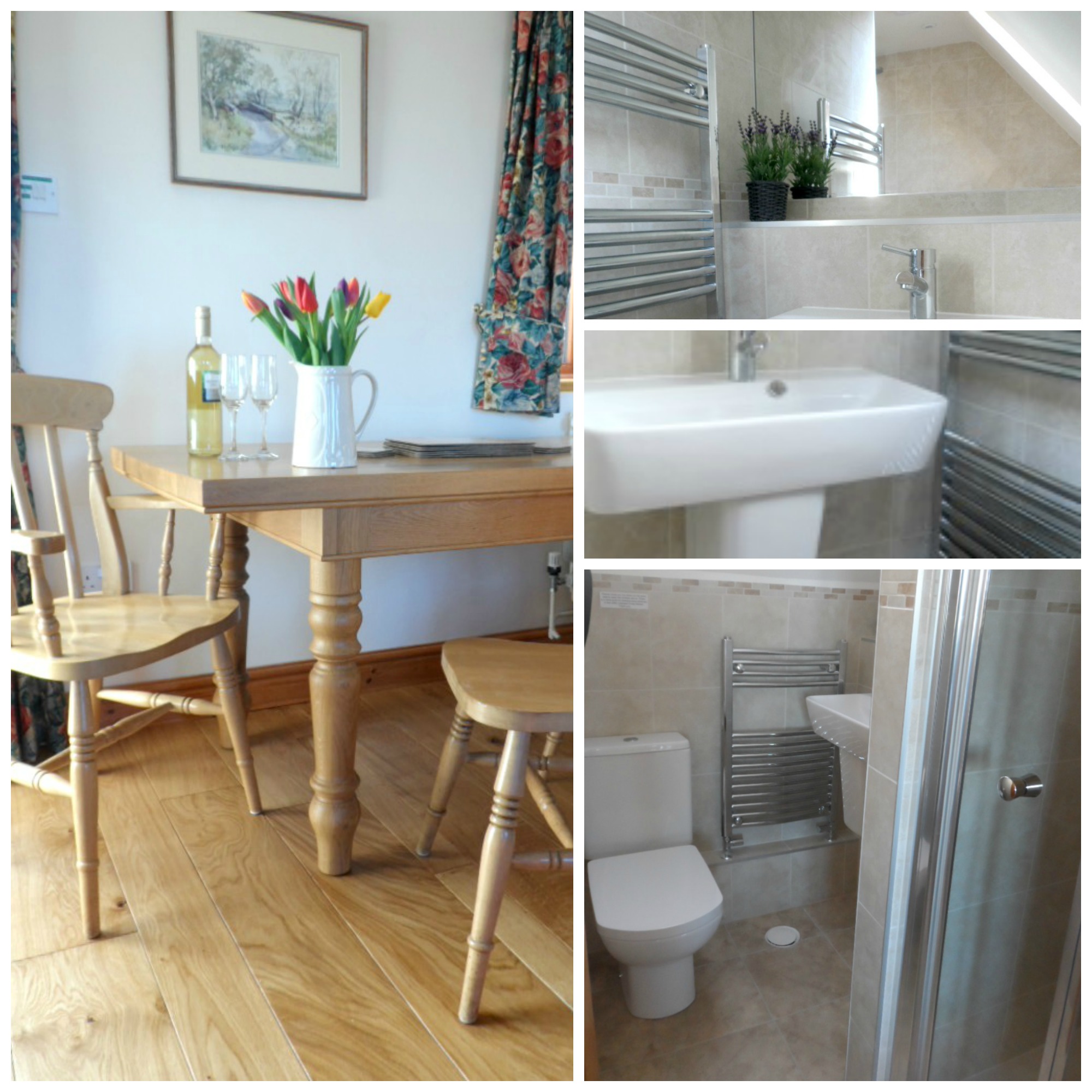 New Bathrooms and Oak Flooring in Sleeplate Cottage, Warwickshire stay in a farm cottage Warwickshire near Stratford