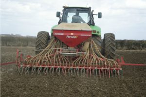 On the farm drilling spring crops